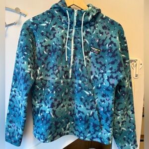 L.L. Bean Teal & Blue Fleece Hoodie